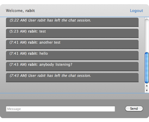 chat messages